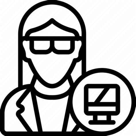 Avatar Computer Female Science Scientist Icon