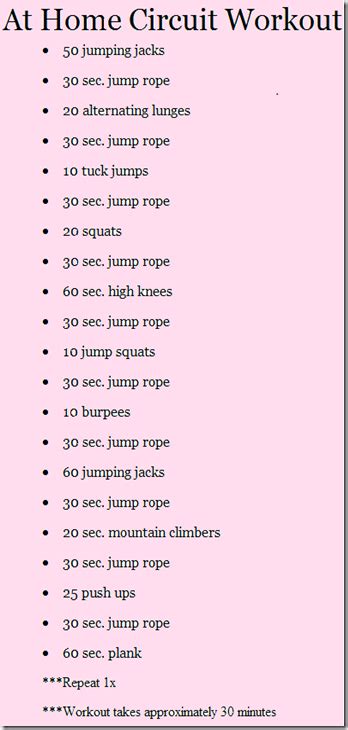 At Home Workouts Peanut Butter Fingers