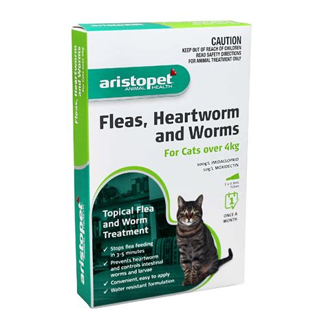 Aristopet Spot On Flea Heartworm And All Wormer Cats Over 4kg