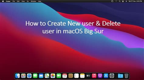 How To Create New User Delete User In MacOS Big Sur Step By Step