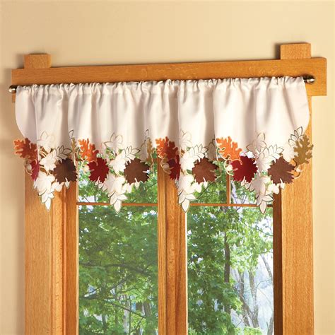 Maple Leaf Decorative Fall Window Valance Collections Etc