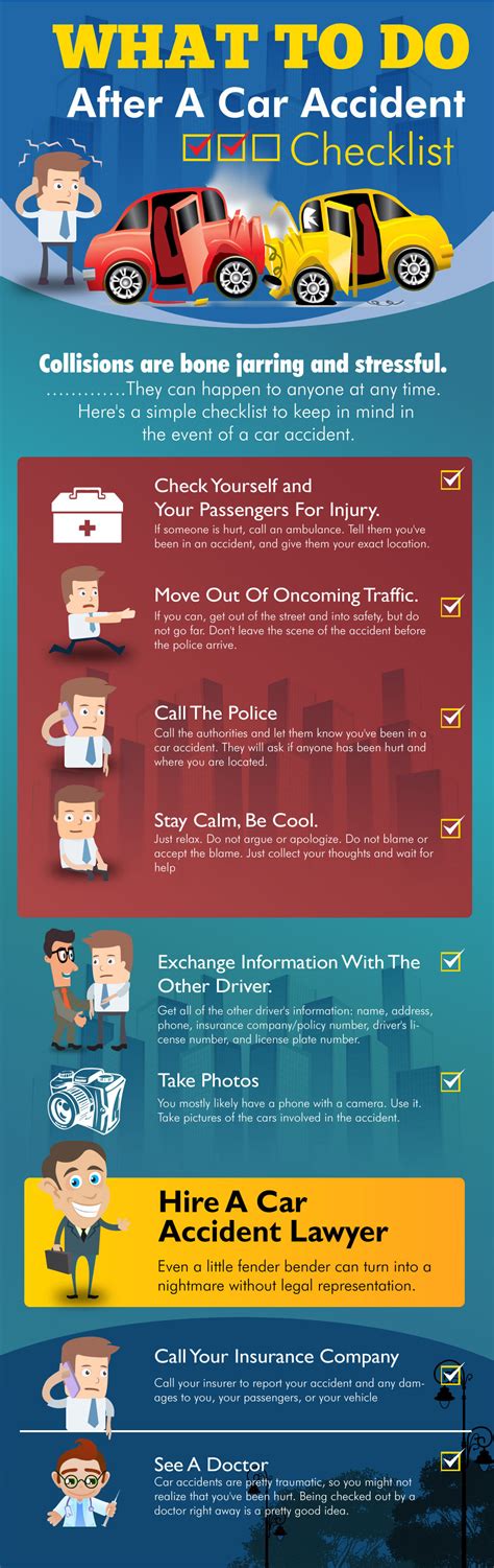 What To Do After A Car Accident Infographic Law Office Of Arthur C