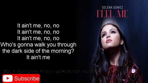 Kygo Selena Gomez It Aint Me With Selena Gomez Lyrics Youtube