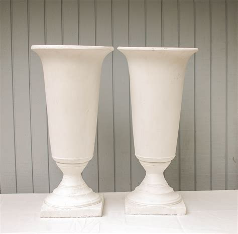 White Ceramic Tall Floor Vases 2 Available Tall Floor Vases Floral Event Design A Boutique