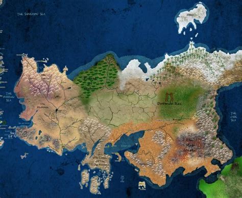 Ridiculously Detailed Map Of Westeros Essos Game Of Thrones Map My
