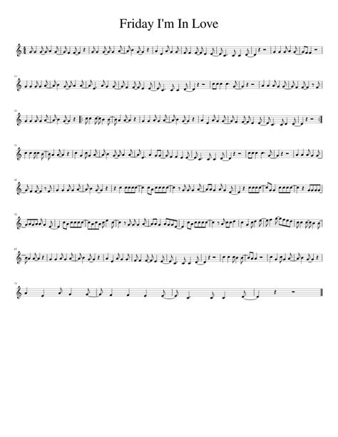 Friday Im In Love Sheet Music For Piano Solo Easy