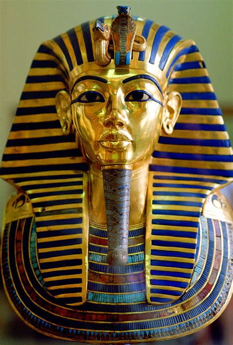 Gold Mask Of The Face Of King Tutankhamun In The Cairo Museum In Egypt Ancient Egyptian Art