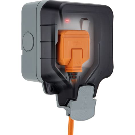 Bg British General Uv Stable Ip66 13a Single Switch Socket Neon Wp21