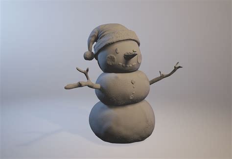 Snowman Snowman 3d Printable Model Cgtrader