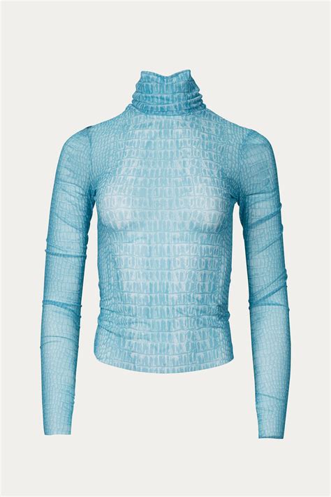 afrm zadie power mesh turtleneck top the silence company