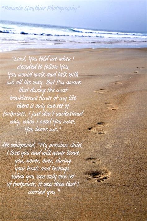 To handle yourself, use your head; Footprints in the Sand with Quote by PamelaGauthierPhotos ...