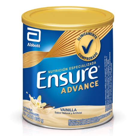 Ensure Advance En Polvo 850 Gr Tabla Nutricional Colombia