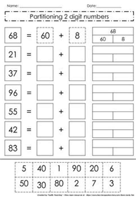partitioning  digit numbers  images  grade