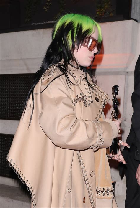 Billie Eilish Arrive At The Sony Brit Awards 2020 After Party