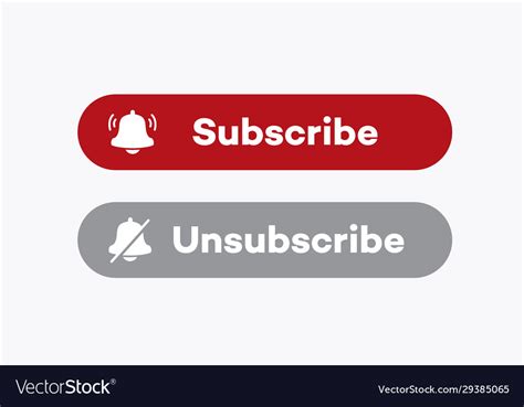 Subscribe And Unsubscribe Buttons Royalty Free Vector Image