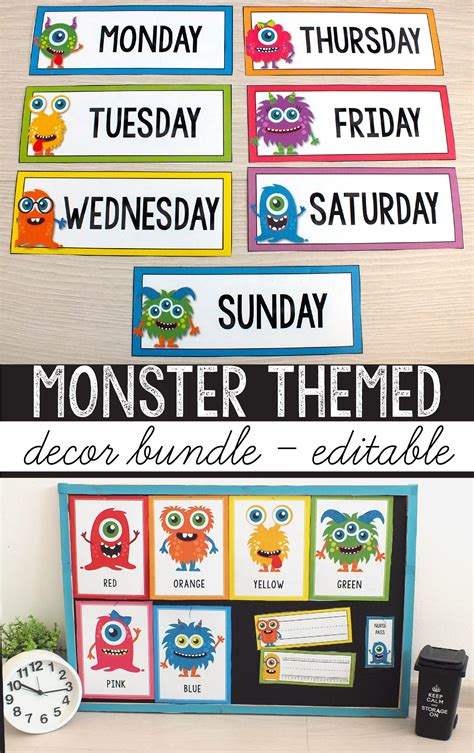 Monster Theme Classroom Bundle Monster Theme Classroom Classroom