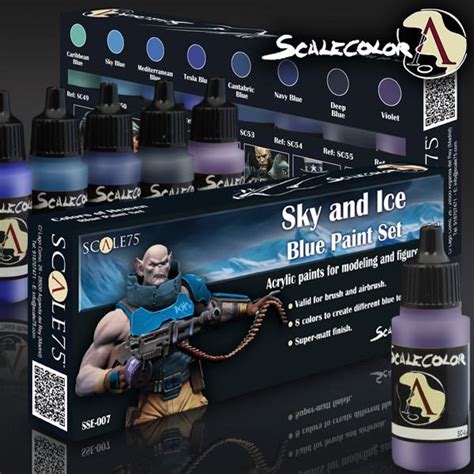 Scale75 Scalecolor Sky And Ice Blue Paint Set Sse 007 8412548252032