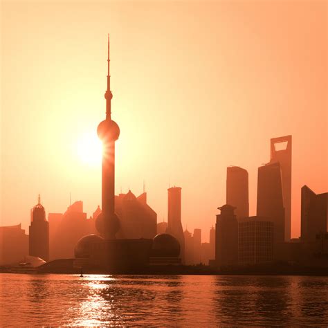 Shanghai China Amazing Sunsets Cn Tower Shanghai China World