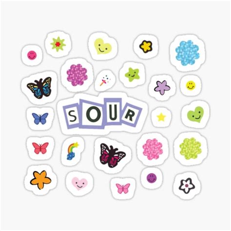 Olivia Rodrigo Sour Album Sticker Pack Sticker By Itslaurengarcia In