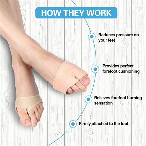 Buy Metatarsal Pads Forefoot Sleeve Ball Of Foot Cushions With Soft Gel