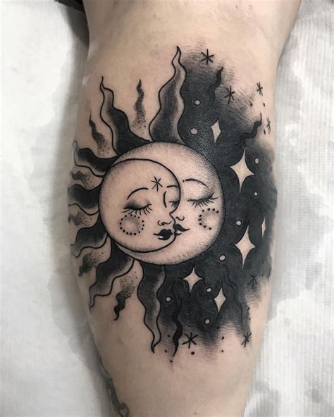 Moon Sun Tattoo Sun Tattoos Face Tattoos Finger Tattoos Body Art