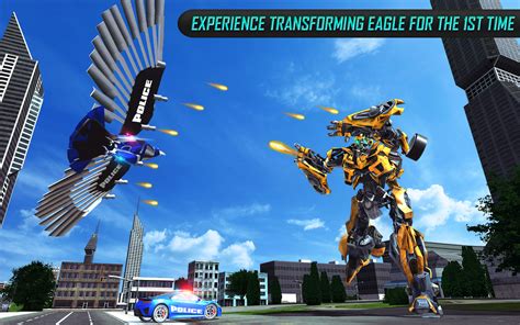 Us Police Transform Robot Car Cop Eagle Gameappstore For Android
