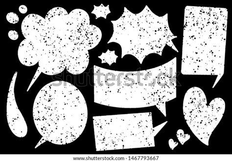 Hand Drawn Callout Clouds Various Shapes Stock Vector Royalty Free