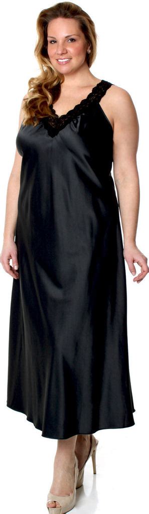 Womens Plus Size Blush Back Satin Nightgown 6068x Shirleymccoycouture
