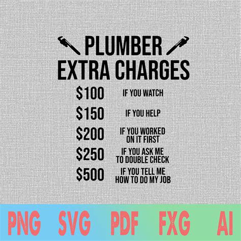Funny Plumber Svg Plumber Extra Charges Svg Plumbing Love Etsy