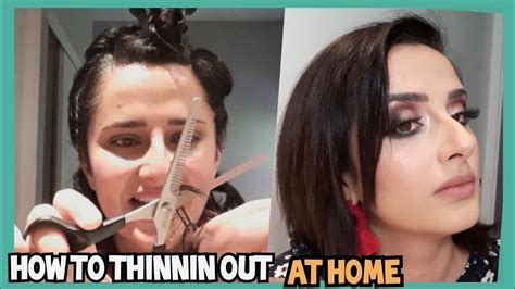 How To Thinning Shears Thinning Short Hair Dannah Rey Youtube