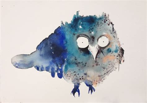 Baby Owl 2014 Painting By Tina Brosi Sale Artwork Animal
