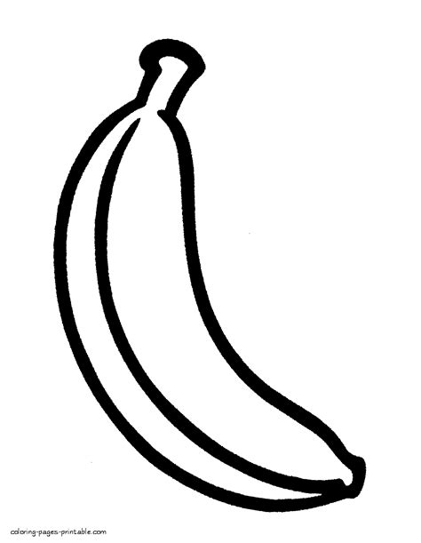 Printable Banana Coloring Pages For Prebabeers