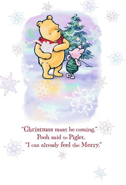 Winnie The Pooh Very Merriest Christmas Card Winnie The Pooh Pooh