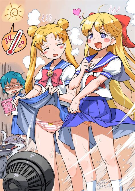 Tsukino Usagi Mizuno Ami Aino Minako Luna And Artemis Bishoujo Senshi Sailor Moon Drawn By