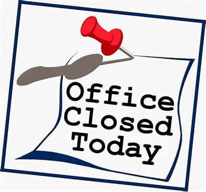Closed Office Today Notice Holiday Building Church