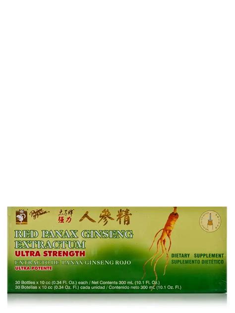 Red Panax Ginseng Extractum Ultra Strength 10 Cc 30 Vials Prince Of