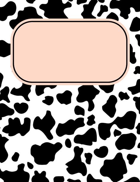 Free Printable Cow Print Binder Cover Template Download The Cover In Or Pdf Format At