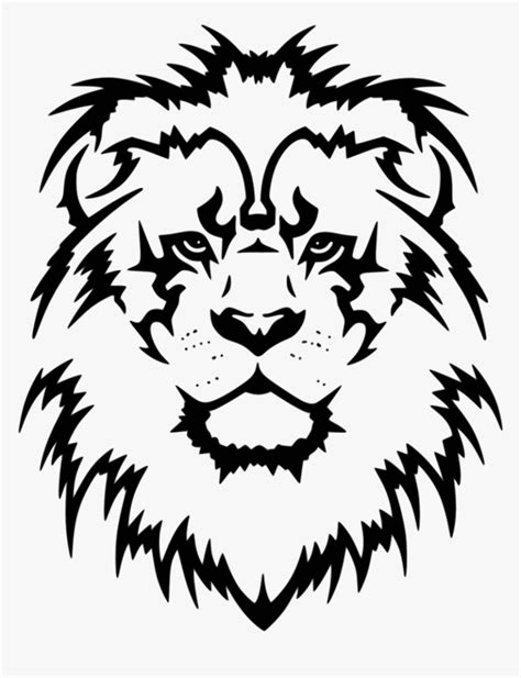 Black And White Lion With Crown Png Download Tattoo Sketch Of Lion