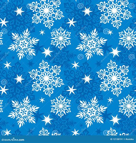 Seamless Snowflakes Pattern Stock Image Image 12138191