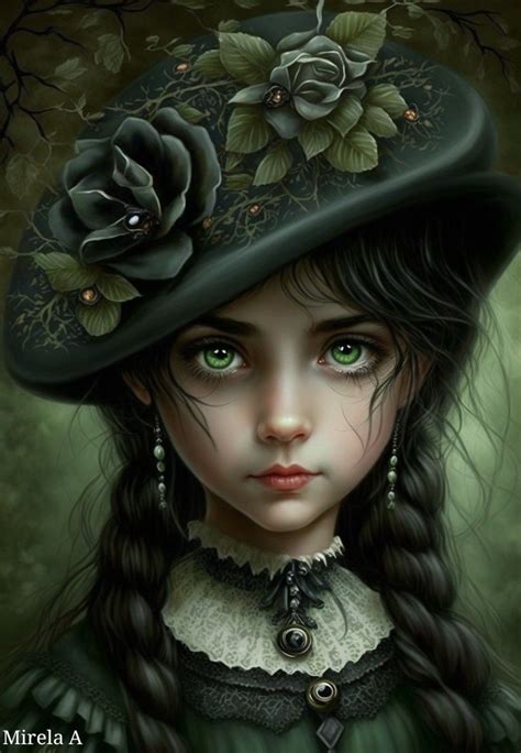 Big Eyes Doll Witch Art Winsome Art Pencil Beautiful Nature Scenes