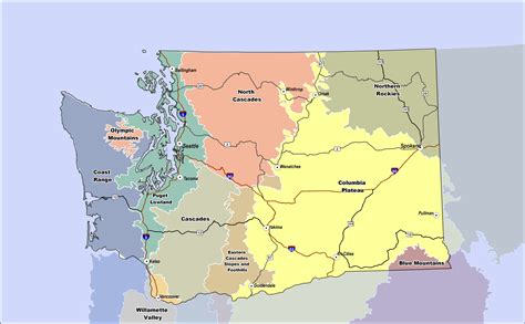 Washington State Eco Regions From The Washington Department Of
