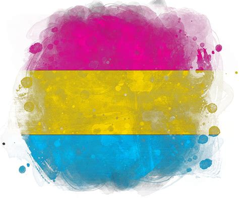 Pansexuality Pride Watercolor Flag Digital Art By Mark Miglionico