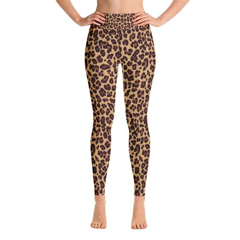 Leopard Print Yoga Leggings Super Soft Stretchy Comfy Etsy Printed