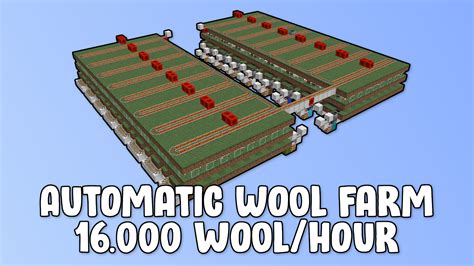 Automatic Wool Farm 16000 Woolhour Minecraft Map