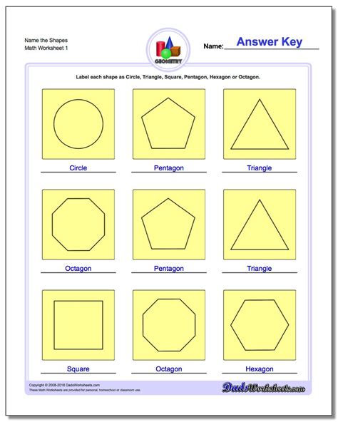 Identifying Polygons Worksheet