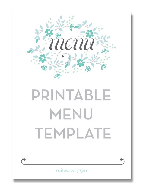 Free Printable Blank Menu Templates With Restaurant Menus Pics Free