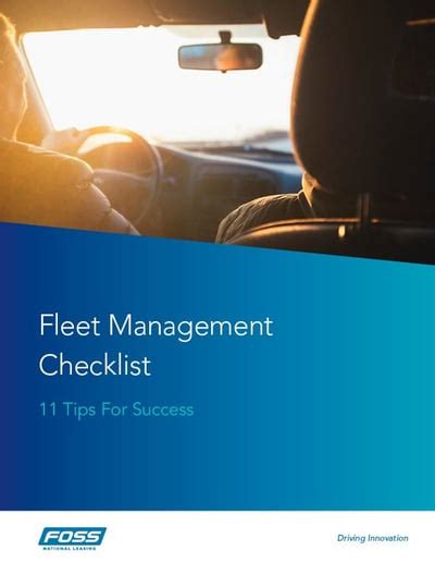 Fleet Management Checklist Thanks