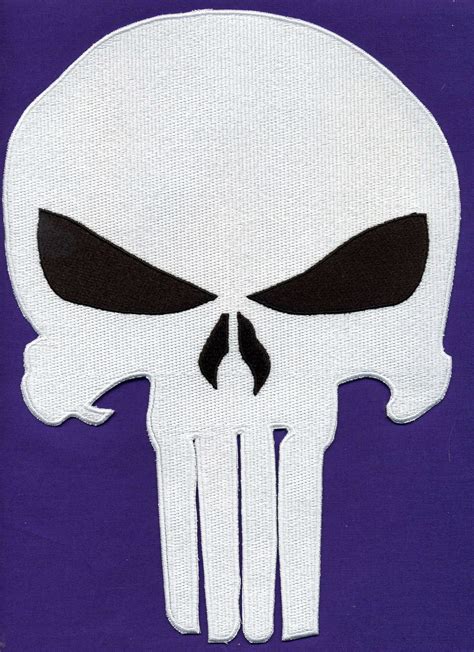 The Punisher Extra Large 8x11 Fully Embroidered Skull Patch Etsy
