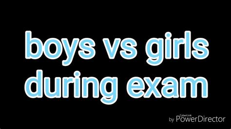 Girls Vs Boys During Exam Youtube