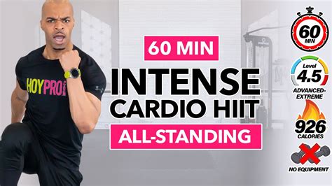 Min Intense Cardio Hiit Workout Burn Calories All Standing No Equipment No Repeat